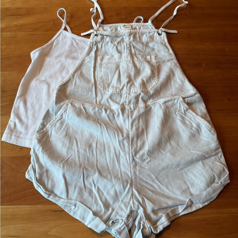 Billabong Light Blue Overall Shorts